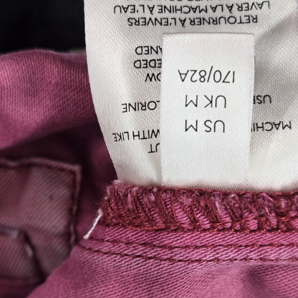 Pilcro Anthropologie Women Pants M Red Floral Trailblazer Jogger Distressed 27" - Picture 5 of 16